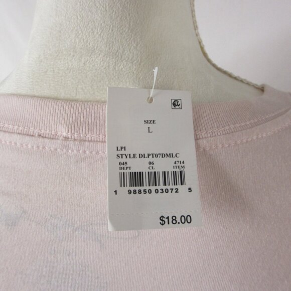 Dolly Parton Tee T Shirt Long Sleeve Pink Dolly Fan Butterfly Size Large NWT - Picture 5 of 9